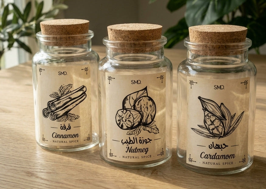 55 stickers for spices (رسومات) size 3.5cm*5cm