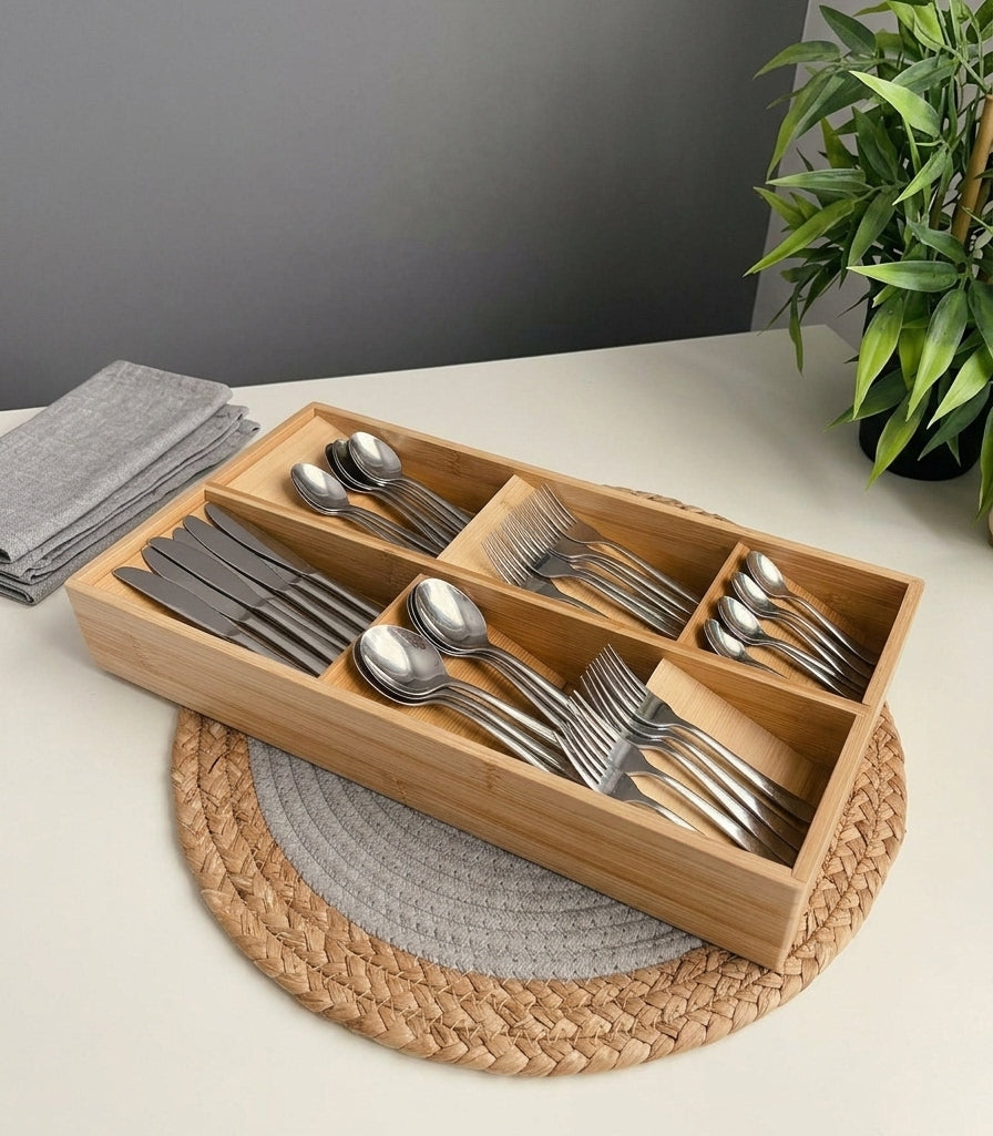 Organizer  Drawer 20cm*39cm(bamboo)درج ملاعق (code020)