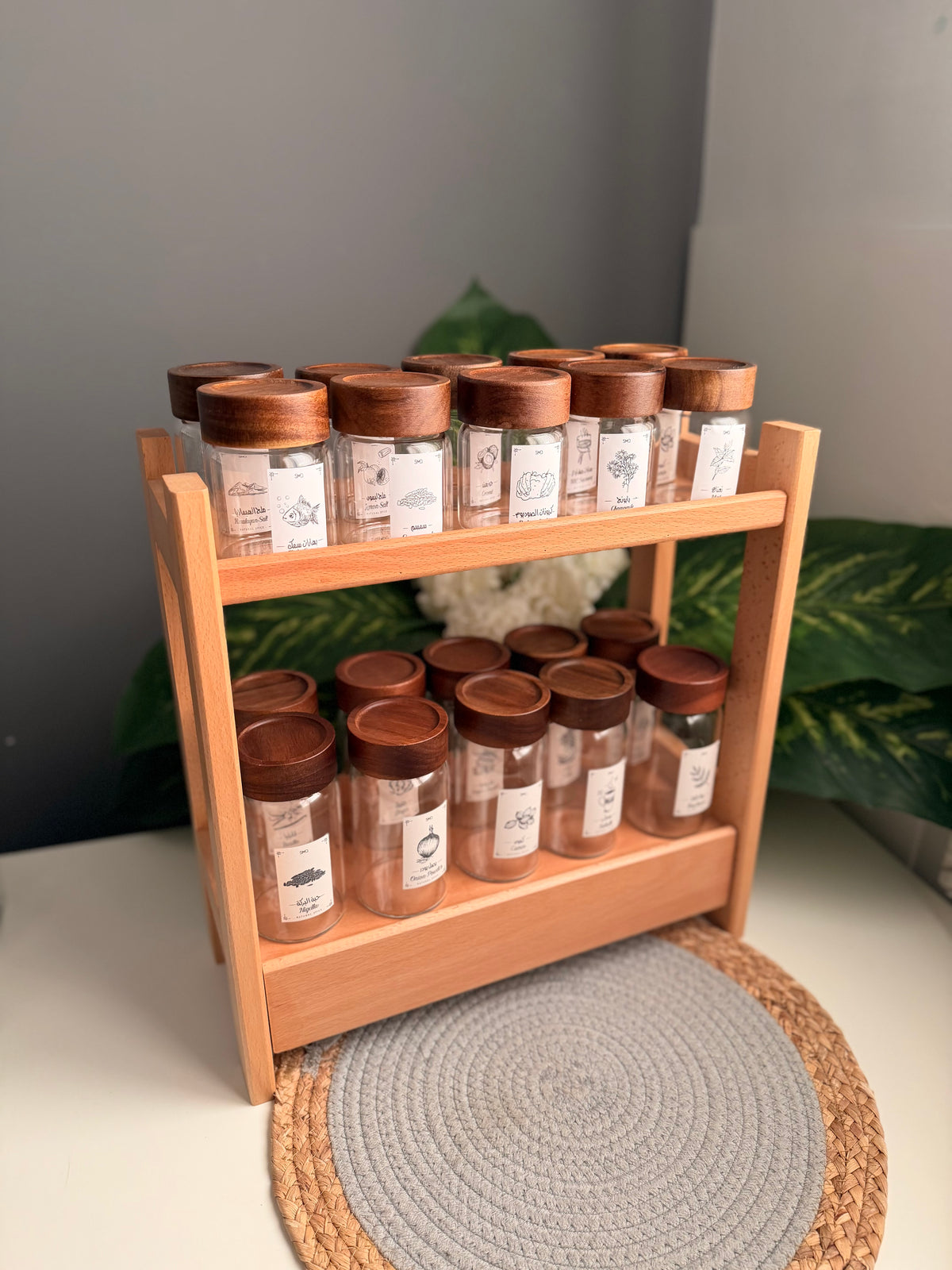 Set of (20)glass 250ml+200ml +Organizer with drawer