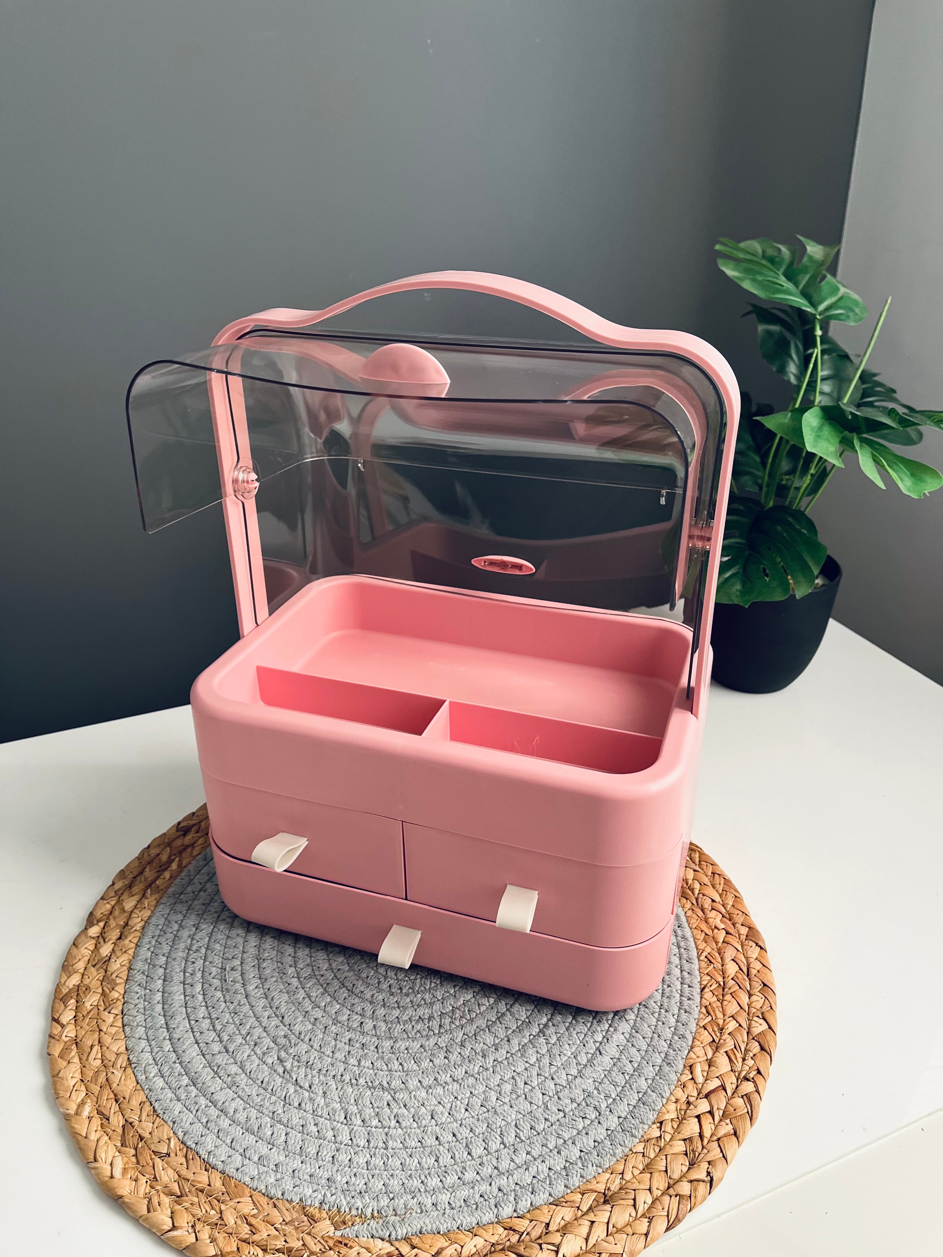 Pink makeup organizer Seragmounirdesigns