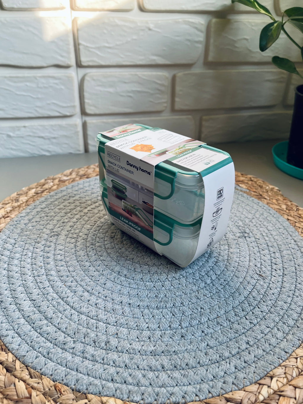Set of 2 fridge box (danny home) code20(green) 12.8 × 8.8 × 4.9 cm