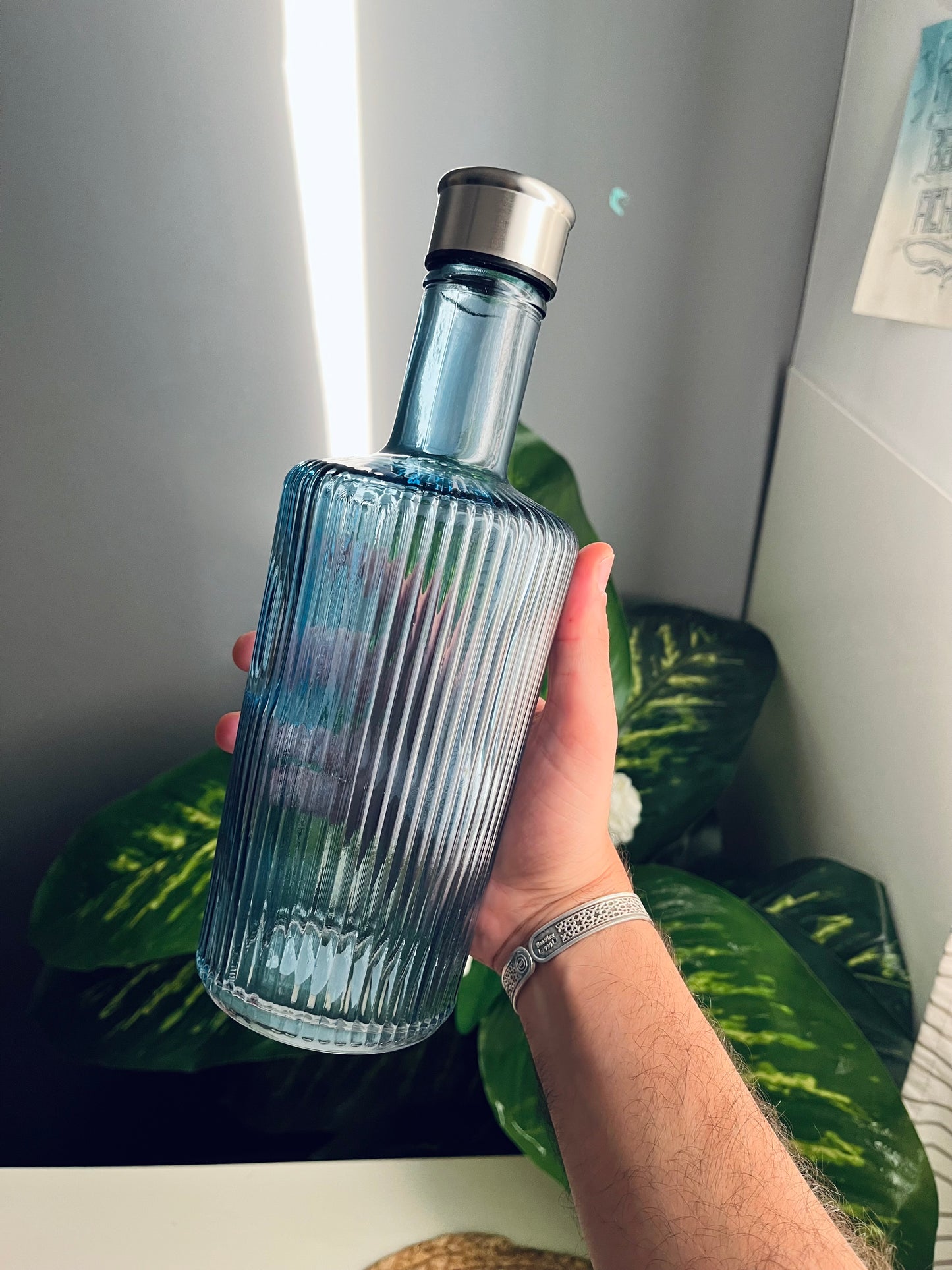 Glass Blue bottle(c326)