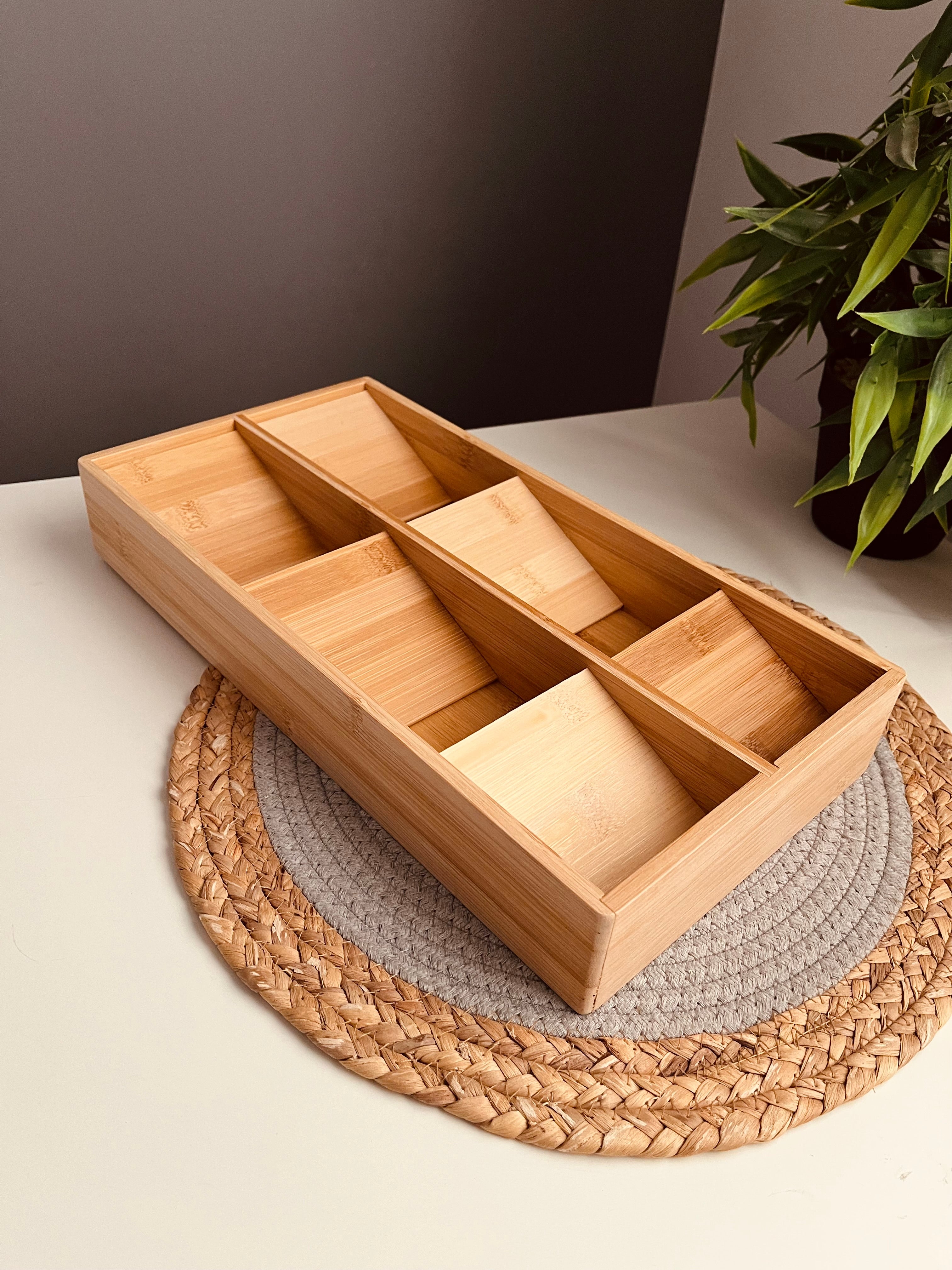 Organizer  Drawer 20cm*39cm(bamboo)درج ملاعق (code020)