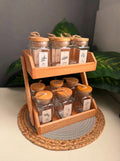 Set of 12 glass jars (code333)300ml+organizer