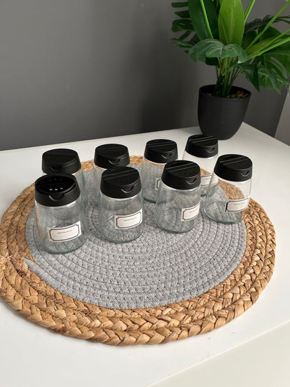 Set of 8 glass jars (new)250ml