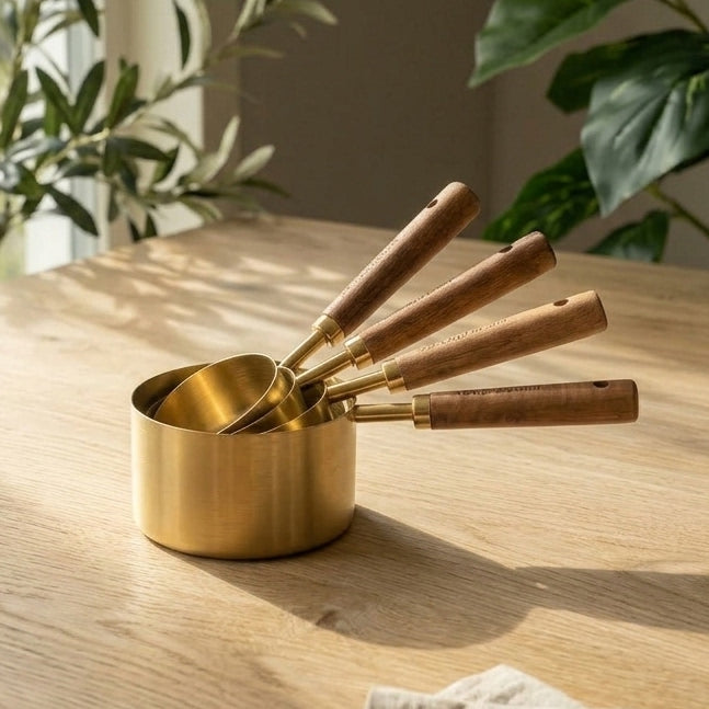 Gold measuring cups طقم معيار ٤ قطع