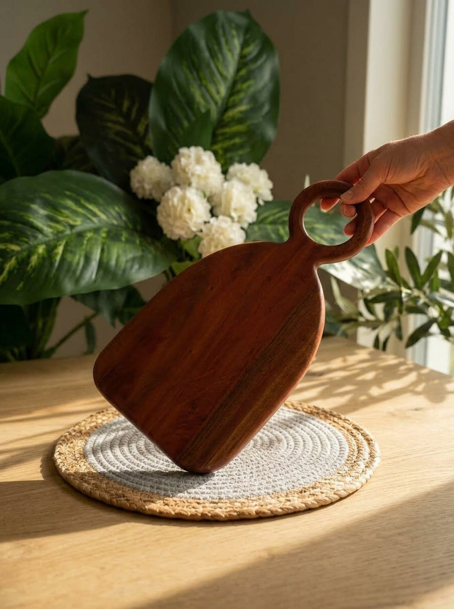 قطاعه خشب طبيعى (كرڤى) cm42 Cutting board