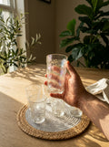 طقم ٦ قطع حرف جولد (شفاف) Ice glass cup (large) (code448)