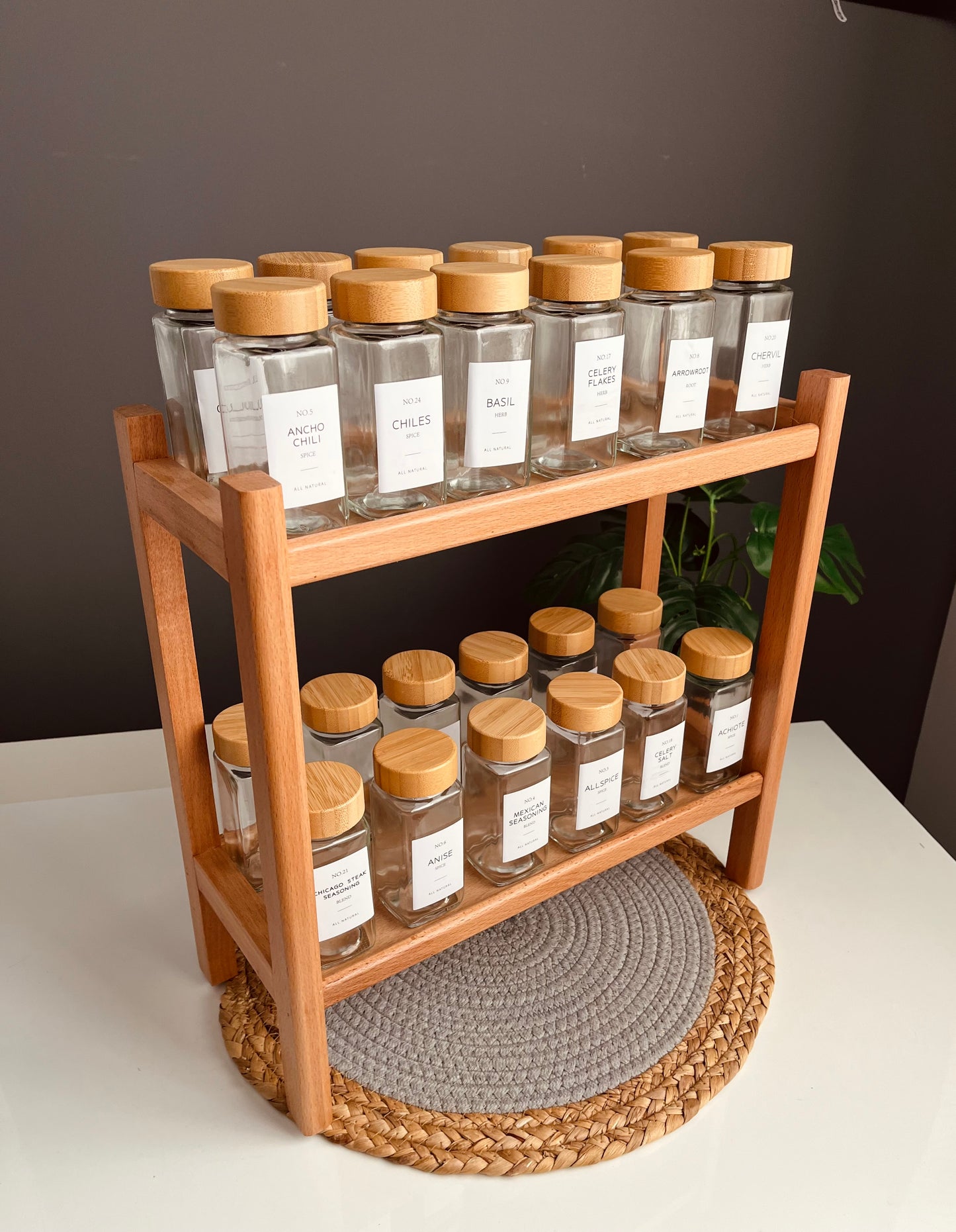 Zan Organizer 2 floors +24 glass jars 150ml