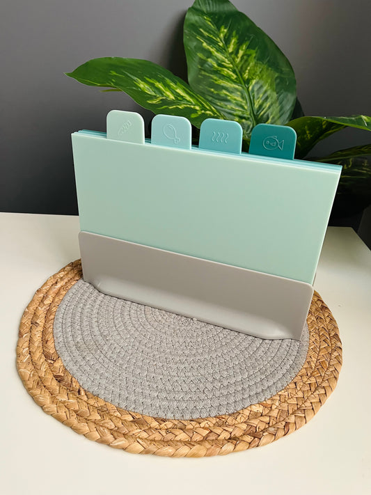 (أخضر) طقم قطاعه ٤ قطع 29cm*20cmأكريلك (code506متعدد )