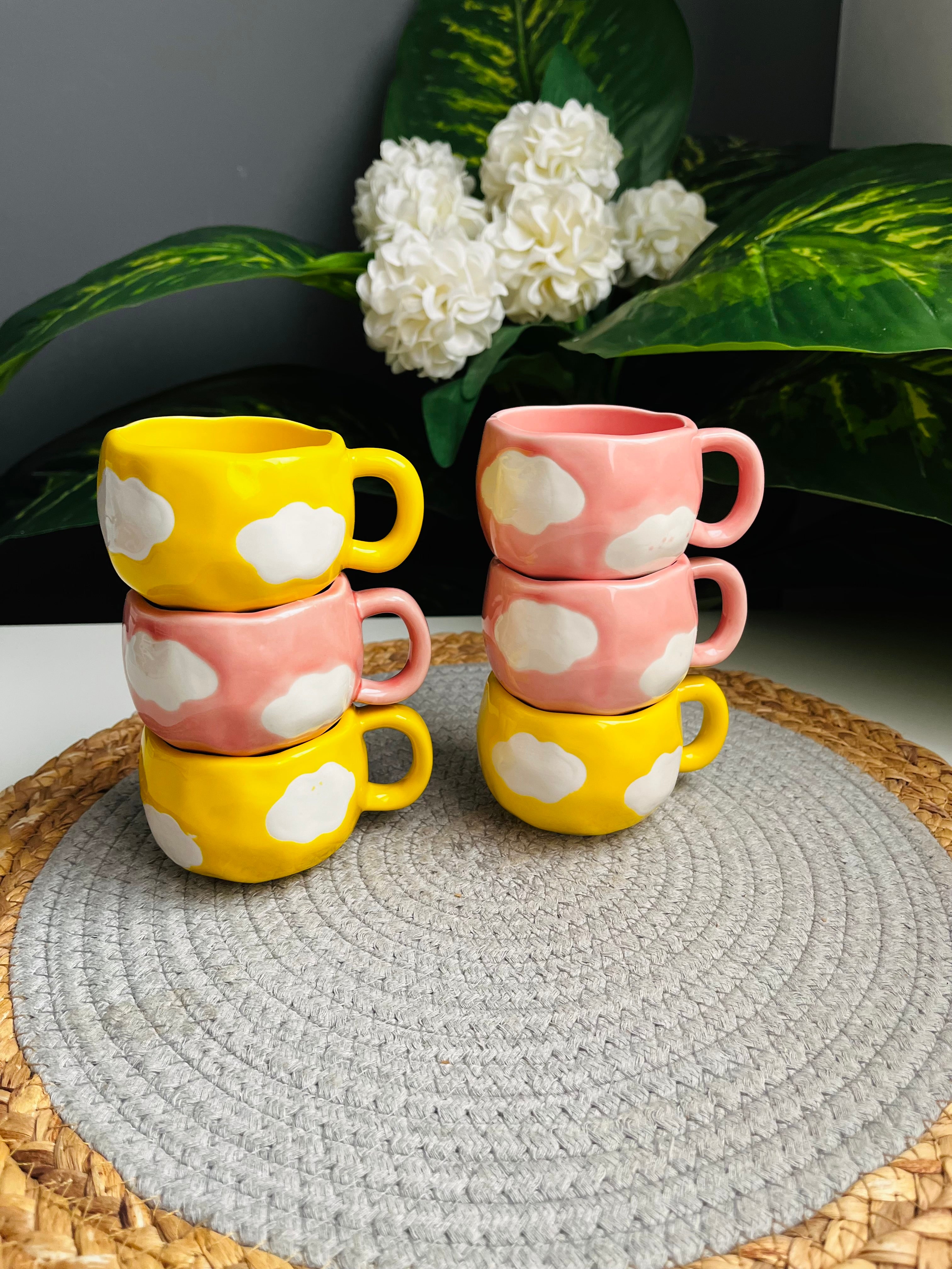 Set of 6 coffee cups (cloud)cod 1291