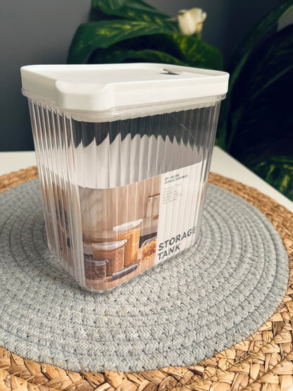 acrylic jar (square jar) 1L(أبيض)
