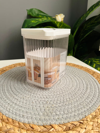 acrylic jar (square jar) 1L(أبيض)