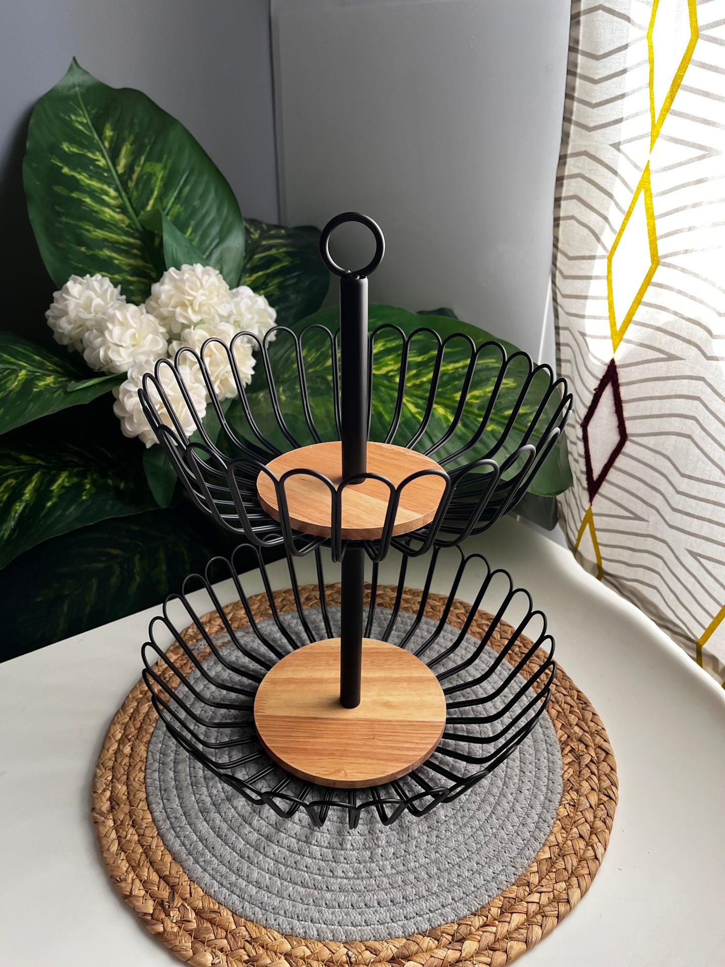 Steel basket 2 floors heavy (code1831)