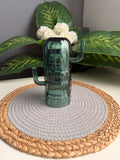 Set of 4 glass cactus cups (code308) (صبار اخضر)
