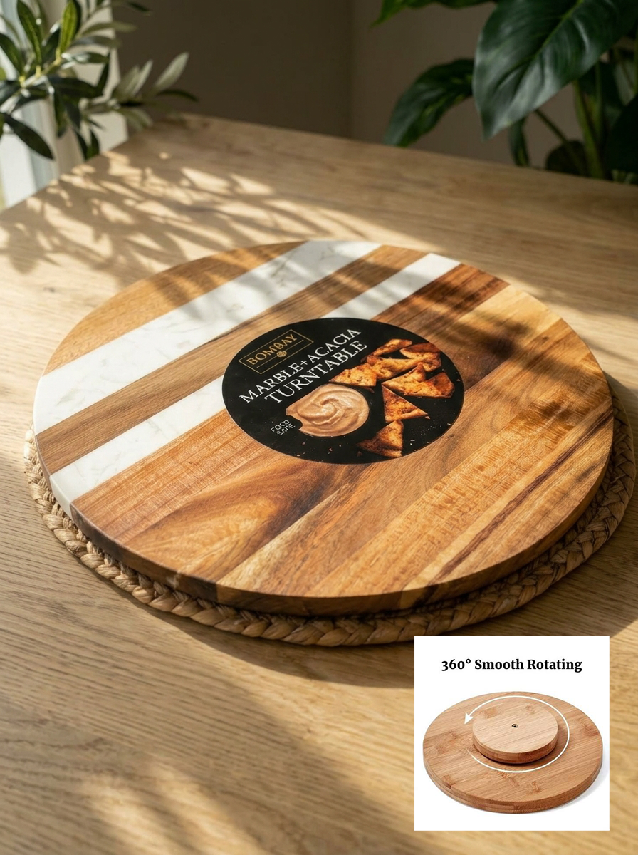 Wooden rotate tray (قرصه دواره)(رخامى فى خشبى)