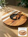 Wooden rotate tray (قرصه دواره)(رخامى فى خشبى)