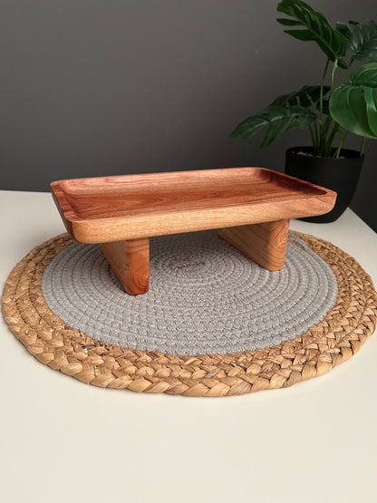 high tray wooden with leg (kay)28cm*16cm
