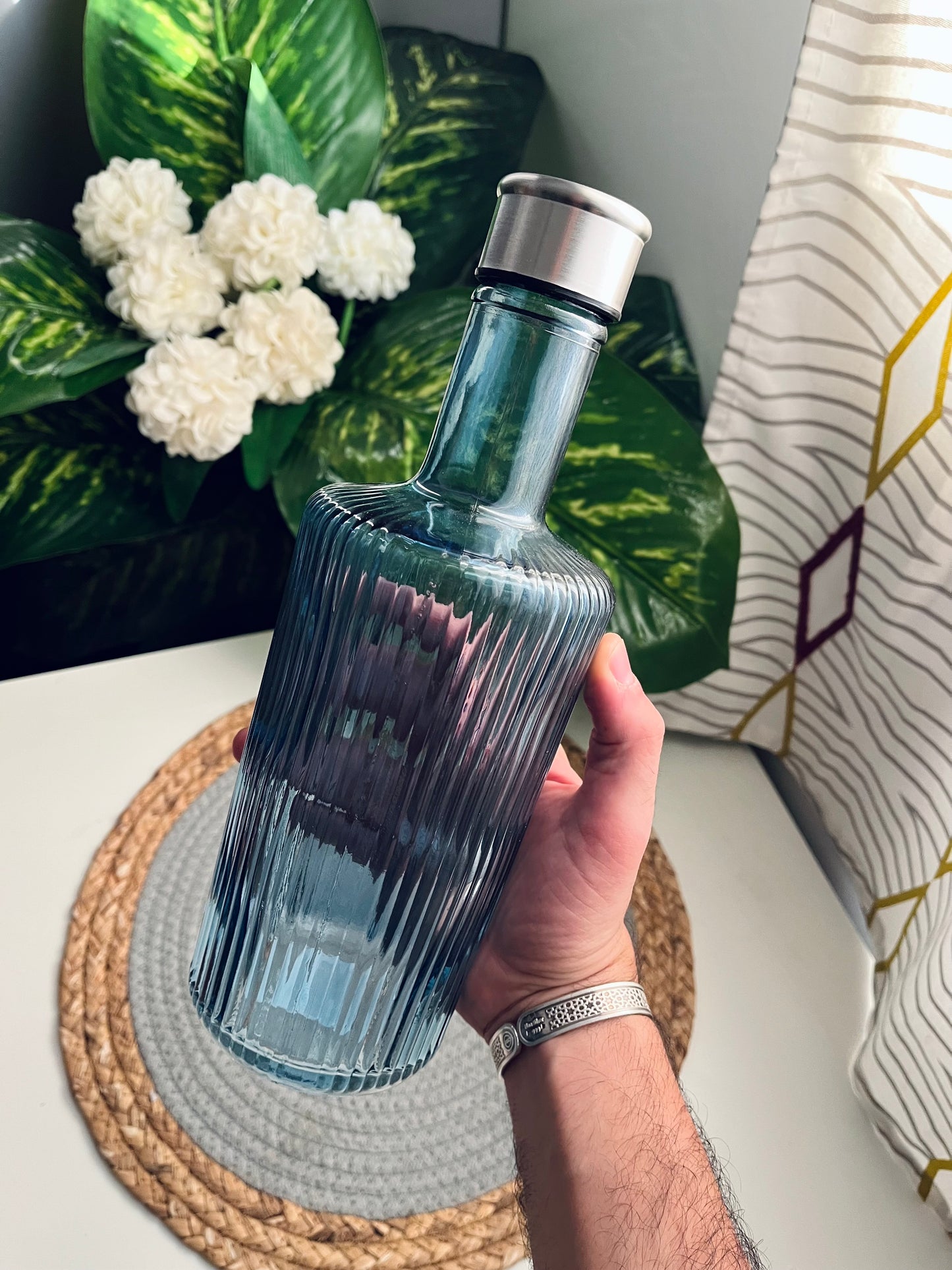 Glass Blue bottle(c326)