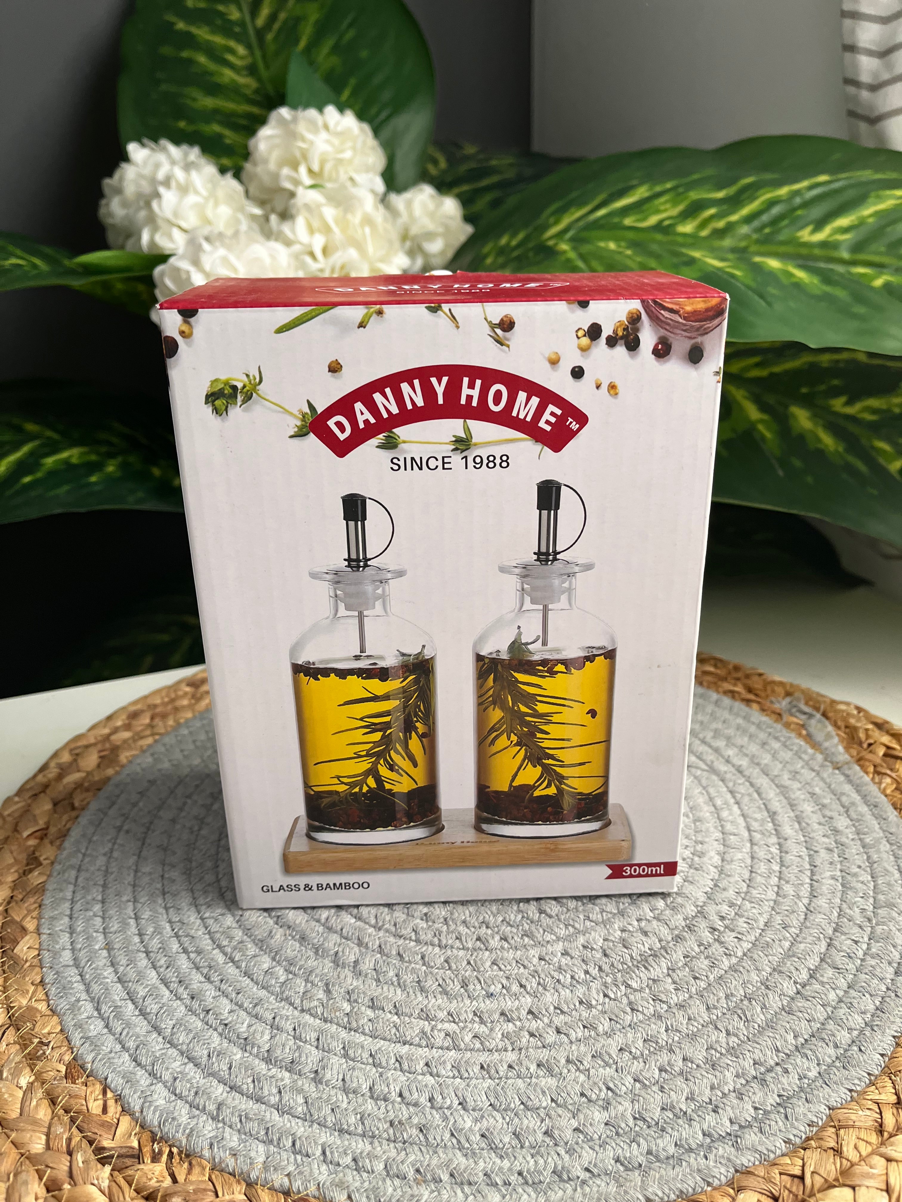 Set oil & vinegar+holder (danny home)code1900-80