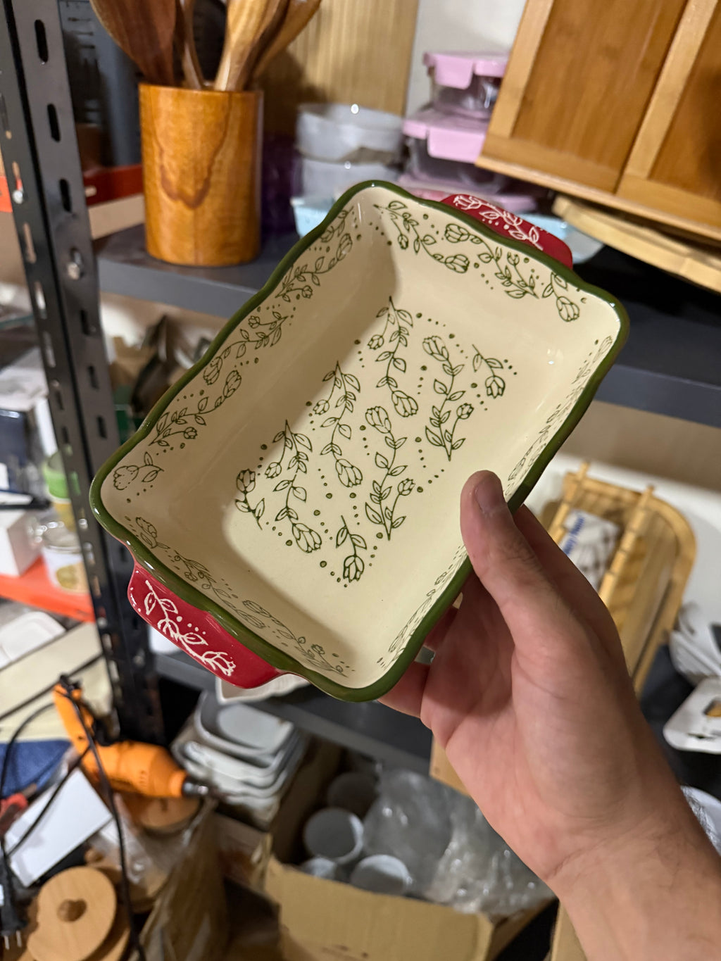 طاجن  صغير بورسلين احمر(اخر كميه)