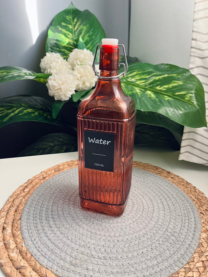 Glass (red) bottle(c54)