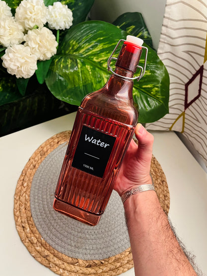 Glass (red) bottle(c54)