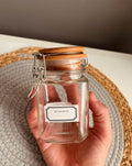 Glass jar 300ml with wooden Lid