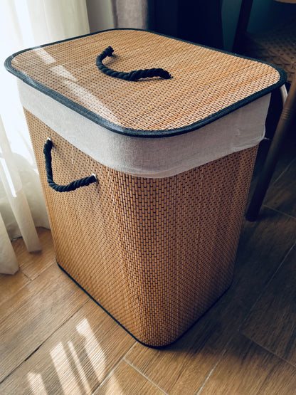 bamboo basket (خيط اسود ) 36x50cm باسكت بامبو