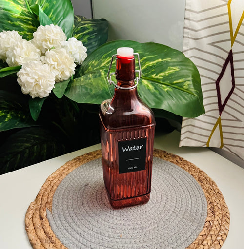 Glass (red) bottle(c54)
