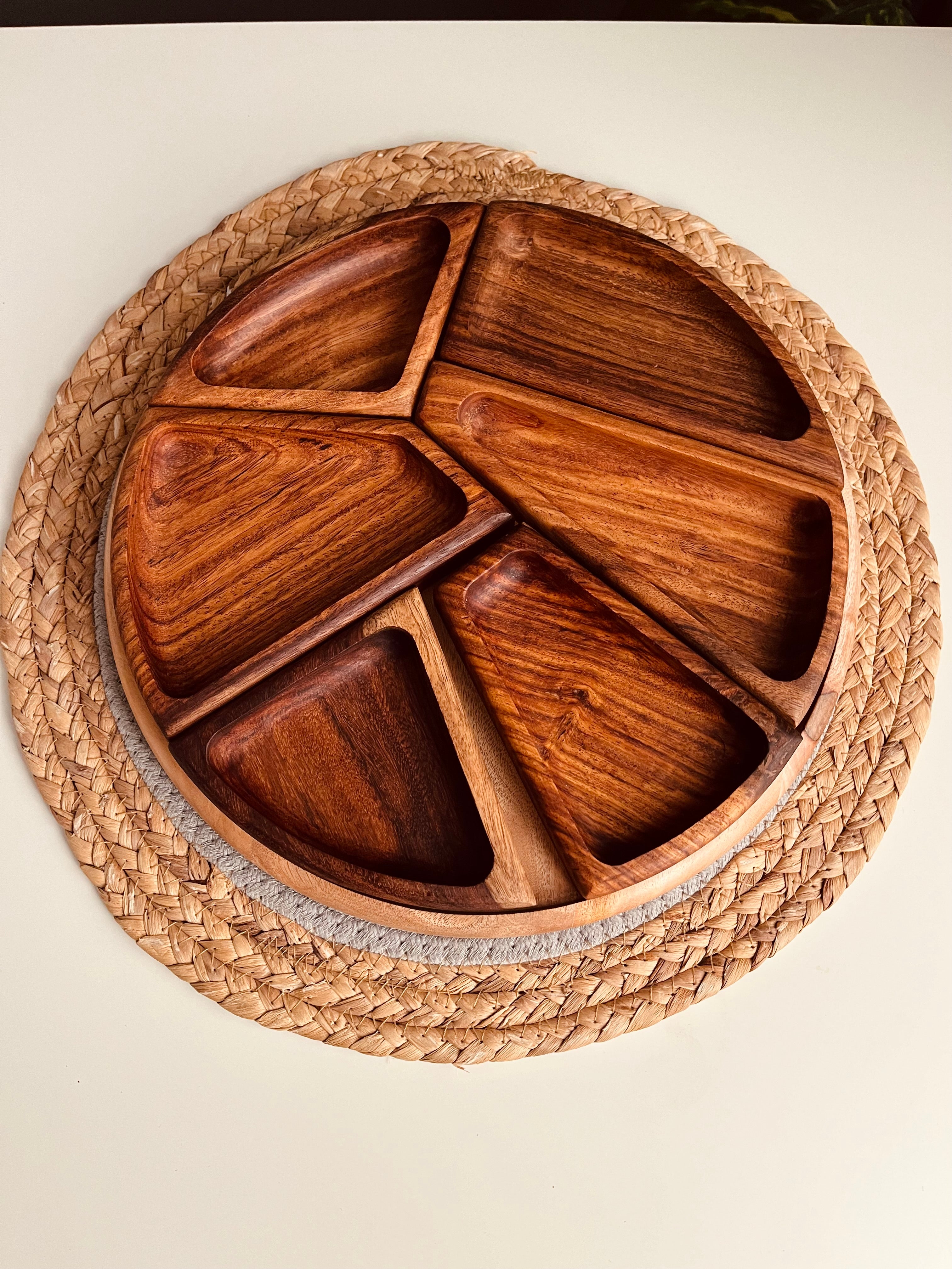Wood Nuts Plate - 6 pcs
