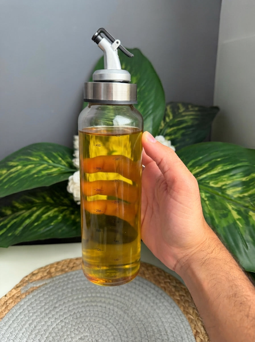 Glass Oil bottle (500ml) code332-معيار