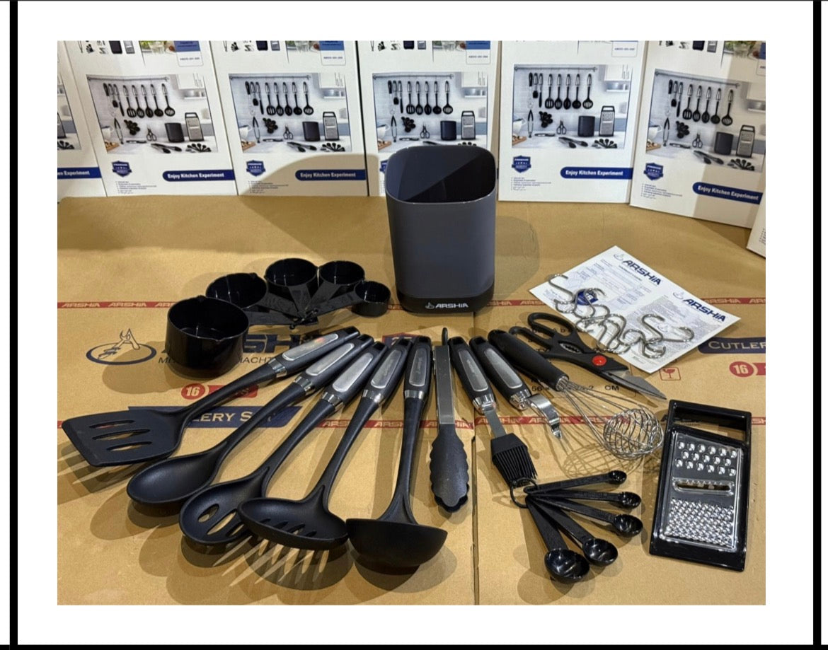 Silicone Utensil Set طقم التوزيع الچامبو 32 قطعه