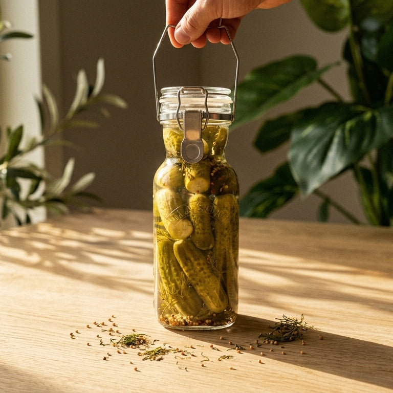 One glass jar (كلبس)1L (code329)