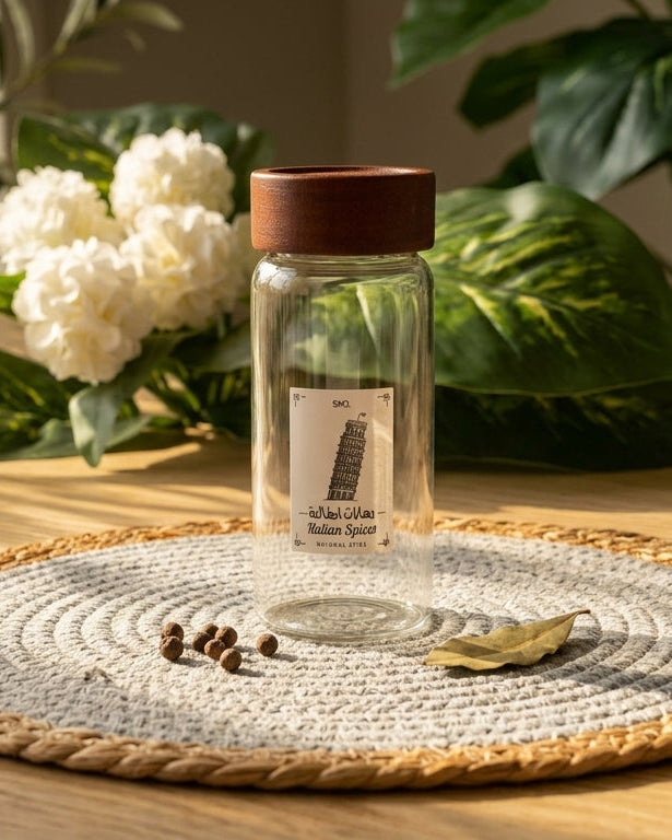 (Code A39-224)  One glass jars 400ml(جديد)غطاء غامق (بالقطعه)