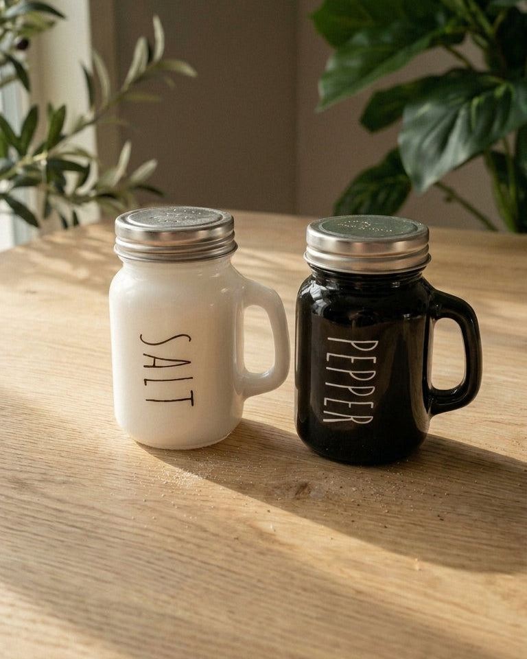 Salt and pepper shakers (codeHM)طقم  2ق ملاحات بيد