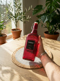 Glass (red) bottle(c54)