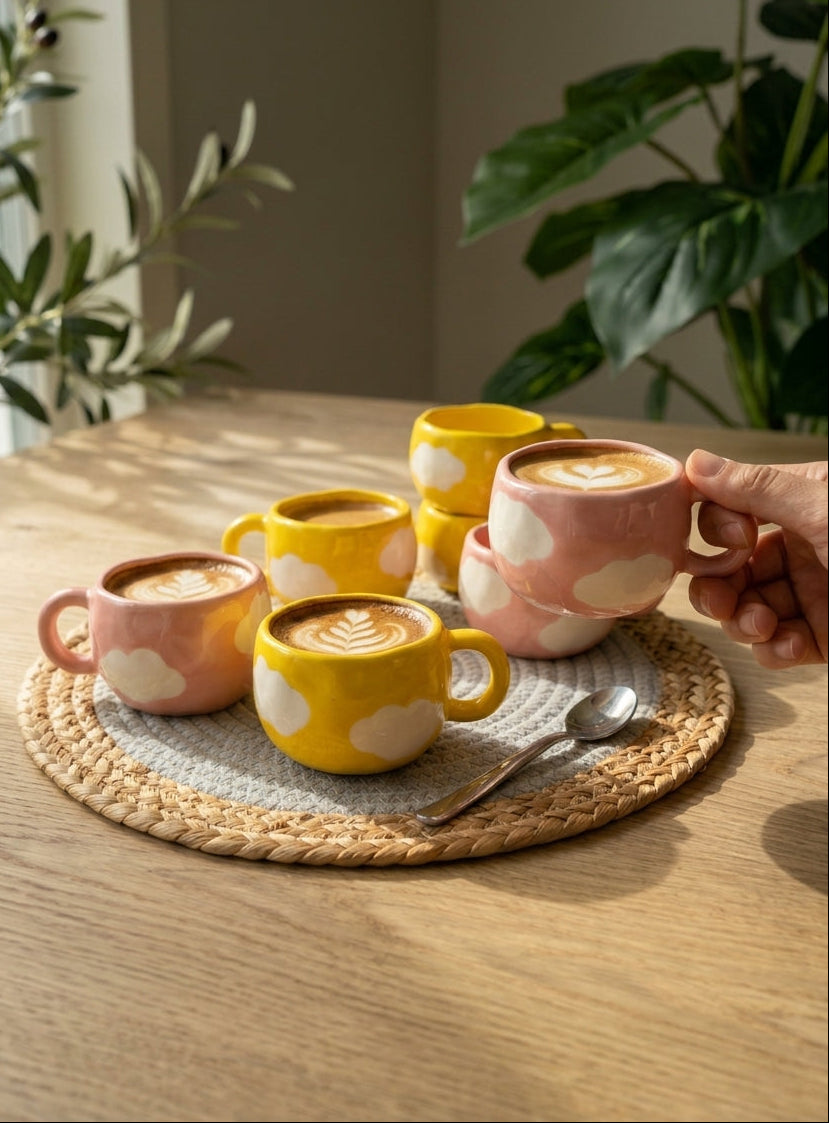 Set of 6 coffee cups (cloud)cod 1291