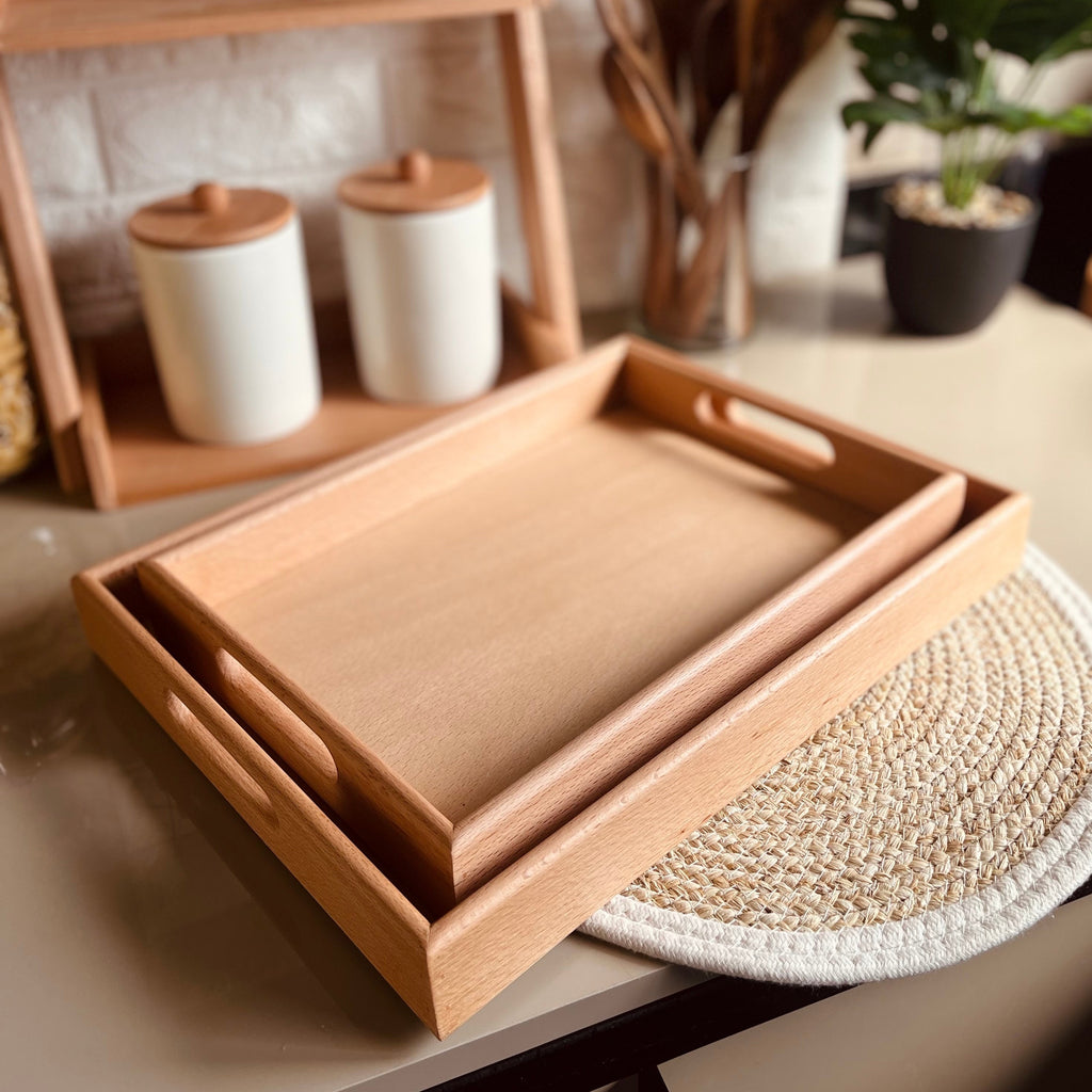 Wooden zan tray light brown