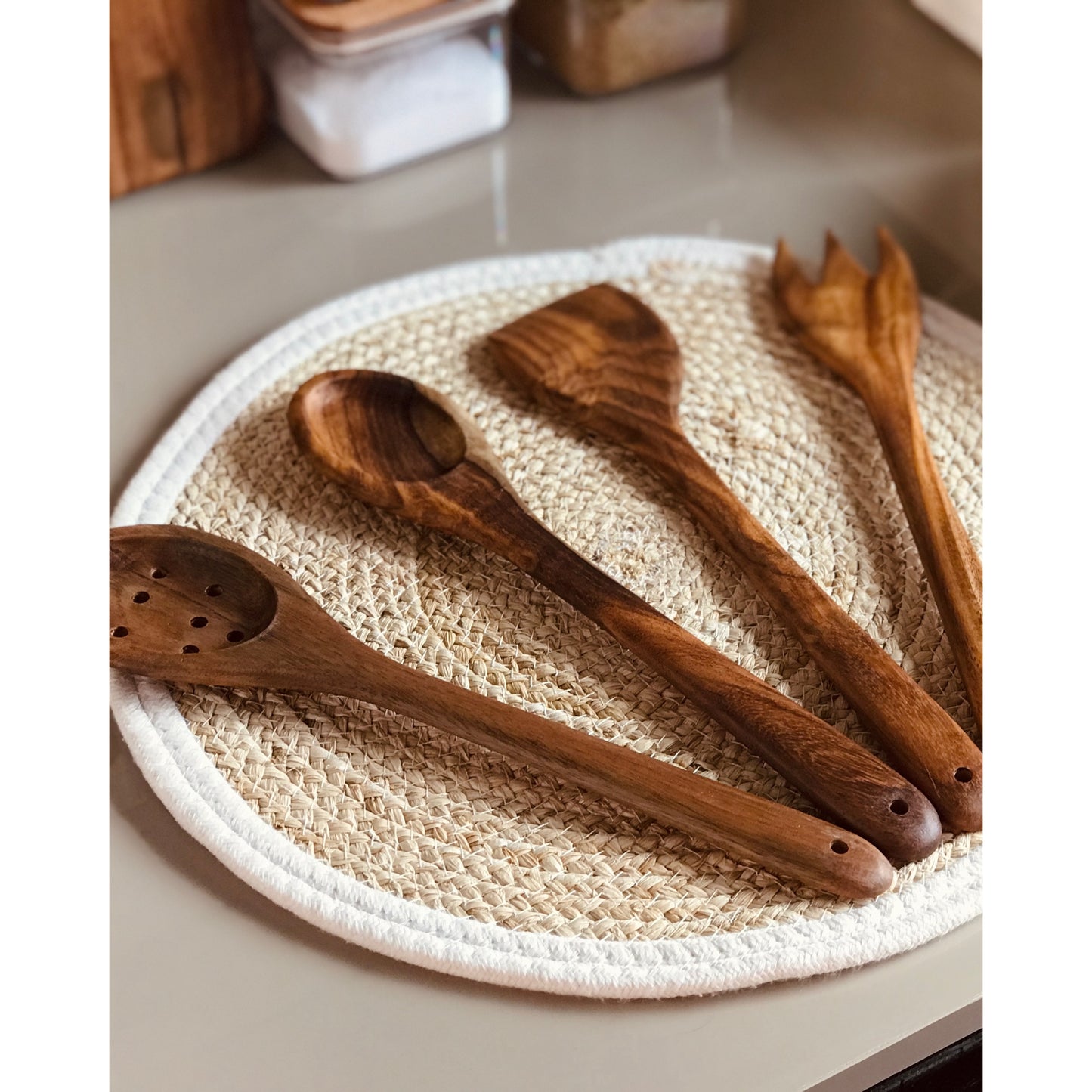 Wooden Kitchen Utensils Set - 4 Pc