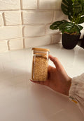 Glass square jar 250ml