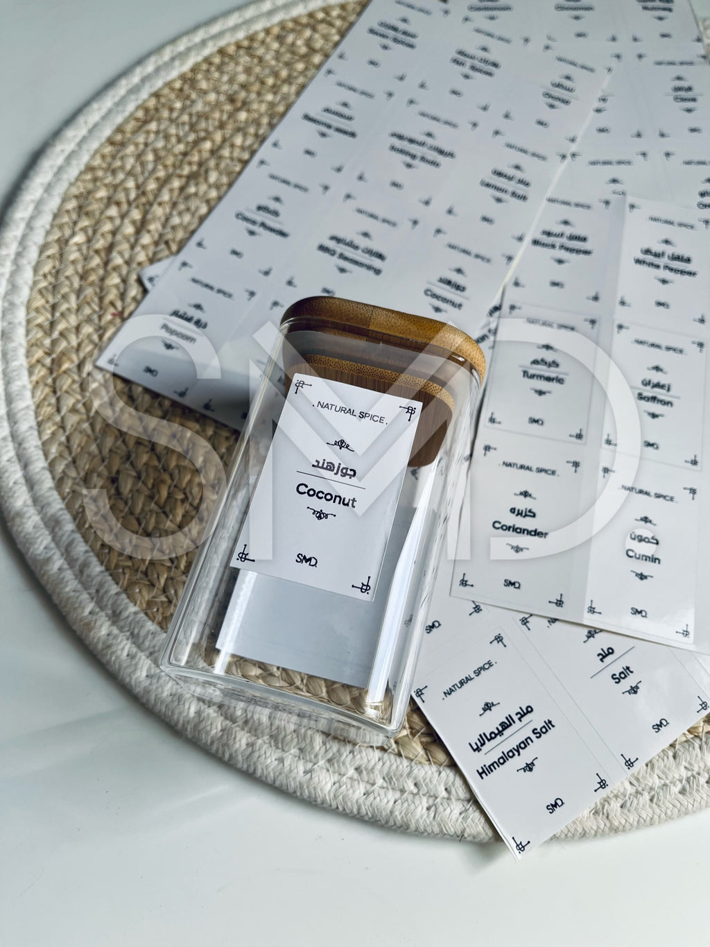 (كلمات) 49 stickers for spices size 3.5cm*5cm