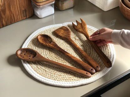 Wooden Kitchen Utensils Set - 4 Pc
